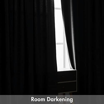 MIULEE Grey Blackout Velvet Curtains Drapes 63 Inch Long 52"x63" Bedroom - color: Grey, size: 52"W x 63"L (Pack of 2)