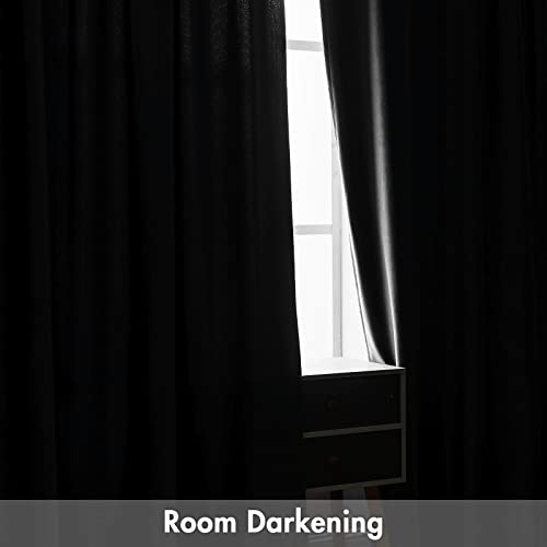 MIULEE Grey Blackout Velvet Curtains Drapes 72 Inch Long 52"x72" Bedroom - color: Grey, size: 52"W x 72"L (Pack of 2)