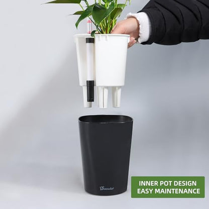 Dexceder 6x7 Self Watering Planter (Black) - color: Black