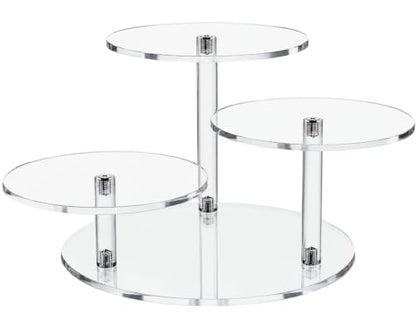 3-Tier Acrylic Display Riser for Lego Botanical, Figurine Stand - color: 5mm thickness- Clear Transparent
