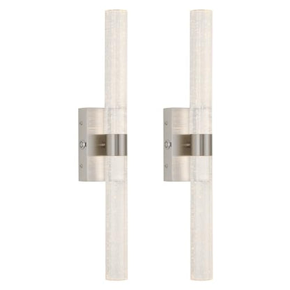 Battery Operated Wall Sconces Set of 2, 20000mAh Rechargeable Wall Light | Remote Control,3000K-6000K Dimmable LED Wireless Sconces,Brushed Nickel,20.9 Inch - color: Nickel, size: 20.9 Inch