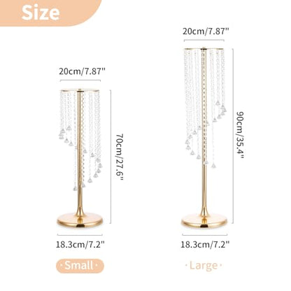 NUPTIO Tall Centerpiece for Table, Gold, 27.6", 2 Pcs - color: Gold, size: 2 Pcs 27.6 in