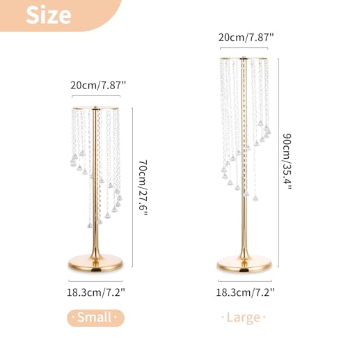 NUPTIO Tall Centerpiece for Table, Gold, 27.6", 10 Pcs - color: Gold, size: 10 Pcs 27.6 in