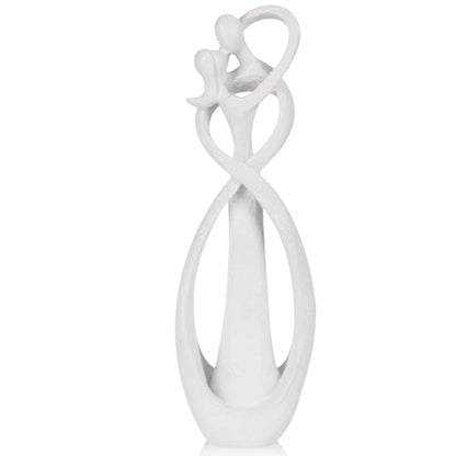 Trycooling Kissing Lovers Statue Abstract Sculpture, White, Large - color: White, size: Large