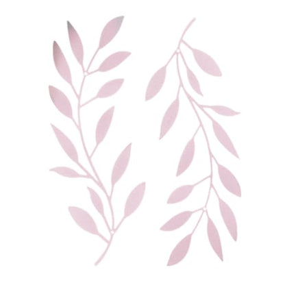 Deanvzes 2 Pieces Metal Tree Leaf Wall Sculptures Ornament Vine Olive Branch Leaf Wall Art Wrought Iron for Living Room Bar Hanging Ornaments (Rose Gold) - color: Rose Gold