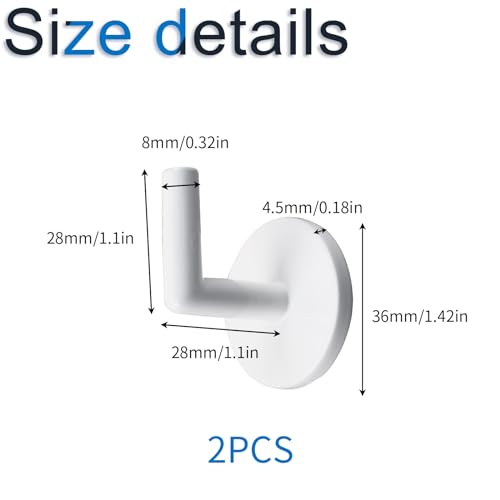 INCREWAY Curtain Holdbacks, 2PCS Self Adhesive Wall Mounted Drapery Tieback Holders Non-Trace Stick Metal Wall Hook Storage Holder Curtain Hooks Hanger for Home Decor, White - color: White, size: 2pcs