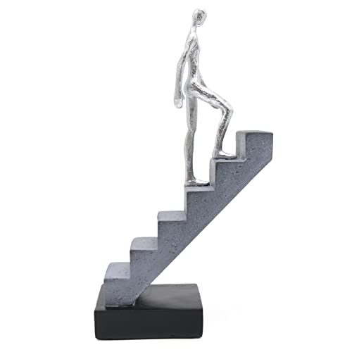 Lukitas Ladder Statue Sculpture, Modern Minimalist Art Decor, Resin 11.5''