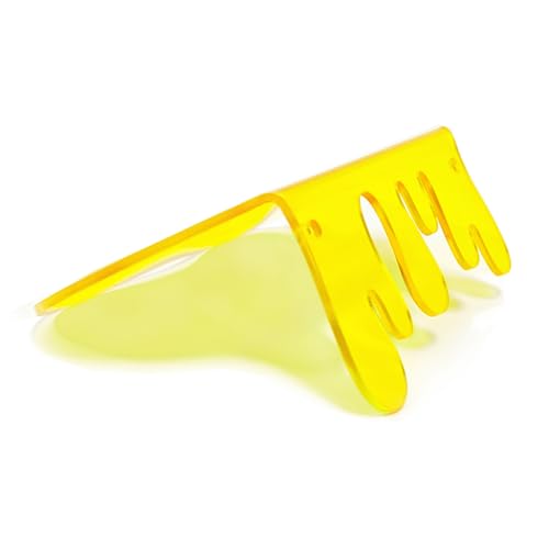 SetGame 2-Pack Small Acrylic Shelves, 7 Inch Floating Shelves, Yellow - color: Yellow, size: 7 Inch