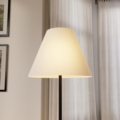 Novogratz x Globe 57" Floor Lamp, Matte Black, Fabric Shade, Built-in-Tray - color: Matte Black (57")