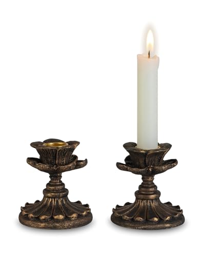 Vintage Candlestick Holders Decor: Resin Taper Candle Holders