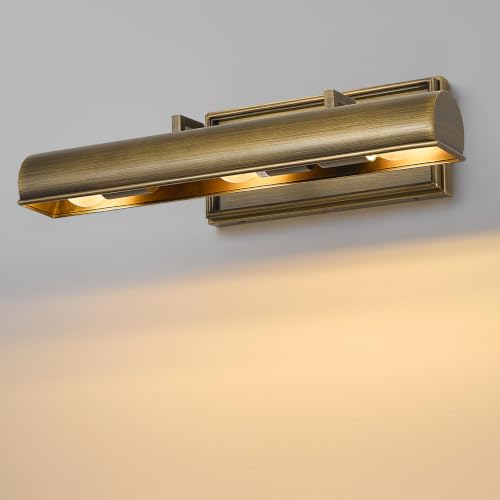 Art Picture Wall Sconce,Linear Artwork Display Wall Lights - color: Antique Brass, size: 18"-3 Bulbs