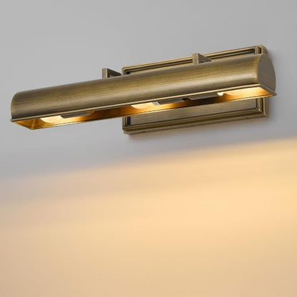 Art Picture Wall Sconce,Linear Artwork Display Wall Lights - color: Antique Brass, size: 18"-3 Bulbs
