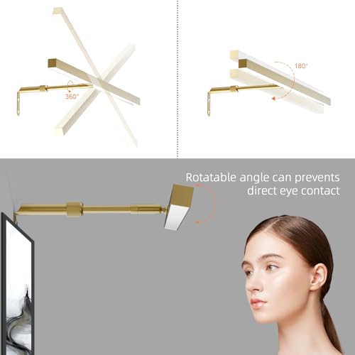 24" LED Picture Light Plug in, 9W Gold Art Light - color: Gold, size: 24 inch