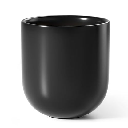 LE TAUCI 10 Inch Plant Pot, Ceramic Pots for Plants, Black - color: Black, size: 10"