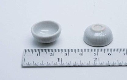 1shopforyou 10 White Mini Ceramic Plates & Bowls Decorative Accents – Small Display Pieces for Home Décor & Craft Styling