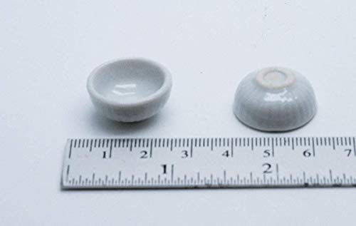 1shopforyou 10 White Mini Ceramic Plates & Bowls Decorative Accents – Small Display Pieces for Home Décor & Craft Styling