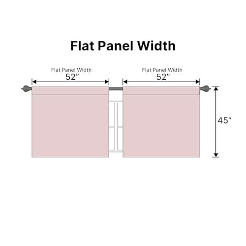 H.VERSAILTEX Blackout Curtains Thermal Insulated Window Treatment Panels Room Darkening Blackout Drapes for Living Room Back Tab/Rod Pocket Bedroom Draperies (2 Panels, Baby Pink, 52 x 45 Inch) - color: Baby Pink, size: 52"W x 45"L (Pack of 2)