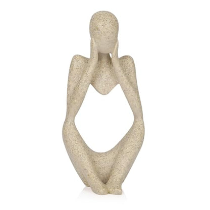 Sandstone Resin Thinker Statue Style Abstract Sculpture, Sandstone, Focus - color: Sandstone, size: Focus 1pc