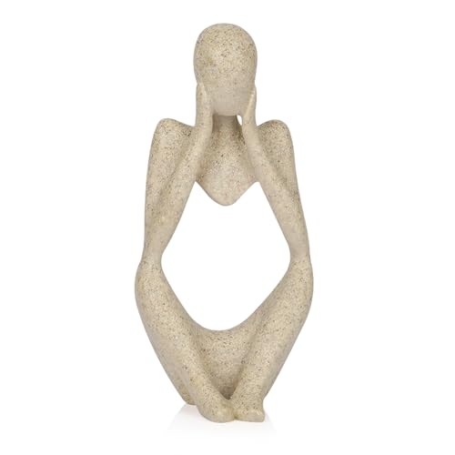 Sandstone Resin Thinker Statue Style Abstract Sculpture, Sandstone, Focus - color: Sandstone, size: Focus 1pc