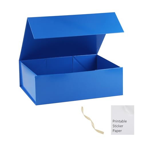 Blue Gift Box,19x16x6 Extra Large Gift Boxes With Lids For Presents Includes Ribbon And Diy Printable Sticker Paper,Bridesmaid Proposal Box,Magnetic Gift Box For Birthday,Wedding,Graduation - color: 19x16x6inch-Blue-Pack 1