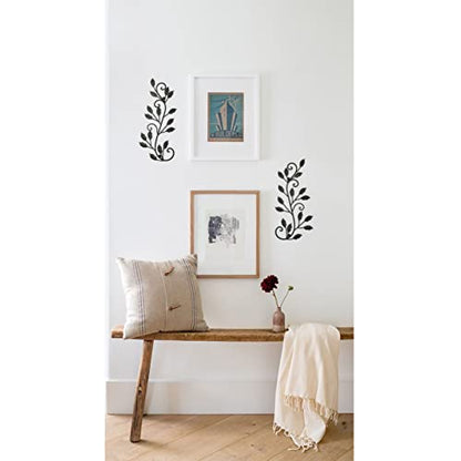 Remenna Metal Tree Leaf Wall Decor Leaves Wall Art Wrought Iron Scroll Above The Bed, Living Room, Outdoor Decoration