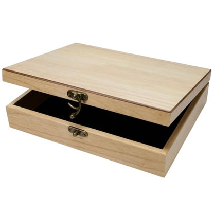 Old World Wooden Keepsake Box - color: Natural, size: Large