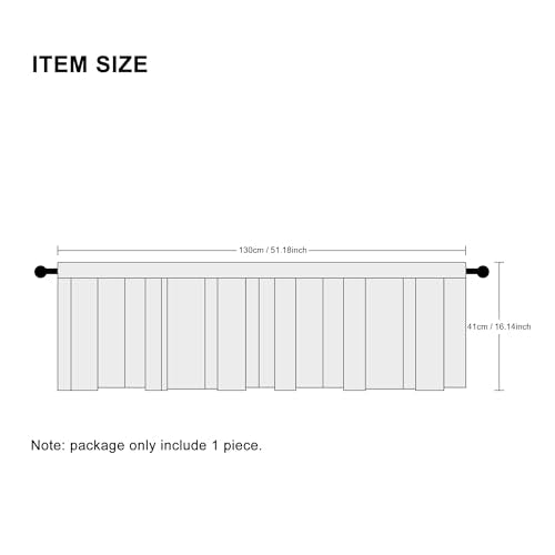 Molaxhome Lace Curtain Valance Floral Semi Sheer Curtain Window Valance