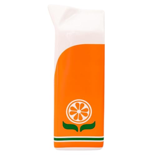 ban.do Retro Inspired Novelty 세라믹 OJ 판지 꽃병, 오렌지 주스 - color: 오렌지 주스.