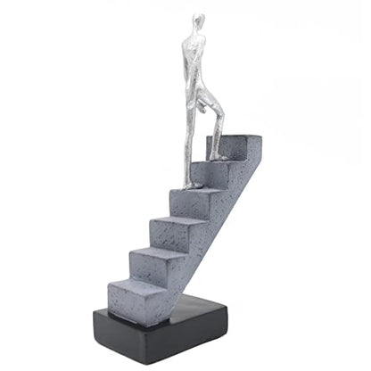 Lukitas Ladder Statue Sculpture, Modern Minimalist Art Decor, Resin 11.5''