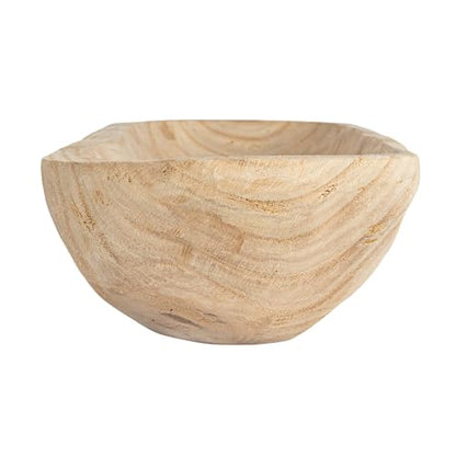 Creative Co-Op Paulownia Wood Oval Bowl | Brown | 22.75" L x 6" W x 3.25" H | (Pack of 4) - color: Natural Wood, size: 22.75" L (Pack of 4)