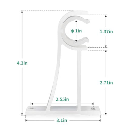 KOLAKO Curtain Rod Bracket, 1 Inch Heavy Duty Curtain Rods Holder Hooks Wall Mount Drapery Pole Support Brackets, 8 Pack - color: White, size: Set of 8
