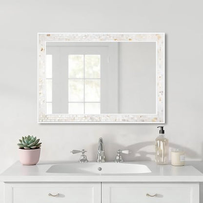 20x28 Inch Mosaic Rectangle Mirrors for Wall - size: 28"L x 20"W