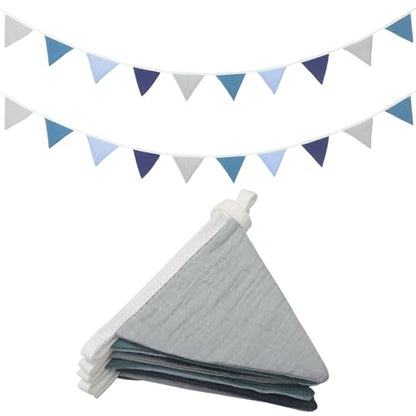 Oudain 2 Pcs Pennant Banner Flags Nursery Garland Triangle, Bright Color - color: Bright Color