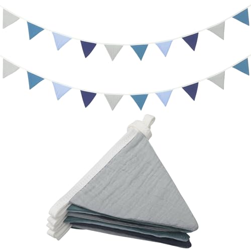 Oudain 2 Pcs Pennant Banner Flags Nursery Garland Triangle, Bright Color - color: Bright Color