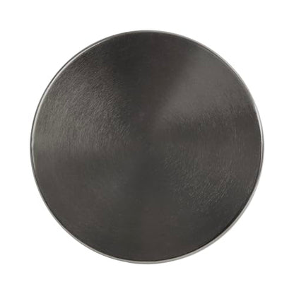 Kate and Laurel Zia Modern Metal Round Drink Table, 9 x 9 x 23, Gray Gunmetal, Contemporary Decorative Circle Pedestal Table for Living Room Display and Storage