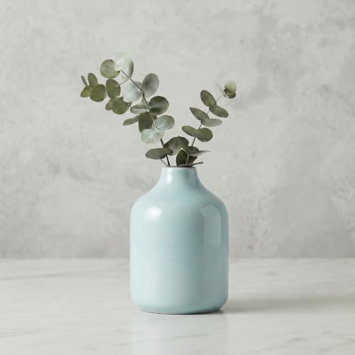 Sunddo Blue Ceramic Vase, 5 Inch - color: Light Blue, size: 5 inch