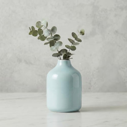 Sunddo Blue Ceramic Vase, 5 Inch - color: Light Blue, size: 5 inch