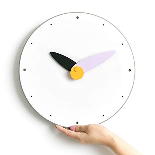 Stephanie Imports Modern Minimalist Purple & Black Wall Clock - color: Purple & Black