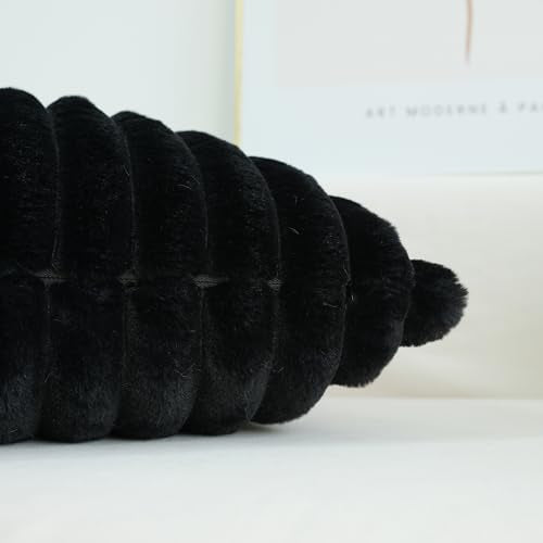 JOJUSIS Faux Fur Plush Throw Pillow Covers, Black, 16 x 16-Inch - color: Black, size: 16" x 16" (Pack of 2)