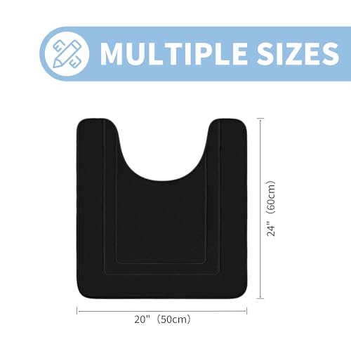 Cupic Cupid Memory Foam Toilet Rug 24"×20", U-Shaped Bath Mat, Sage Green - color: Black, size: 1'8" x 2' (24" x 20"（U-Shape）)