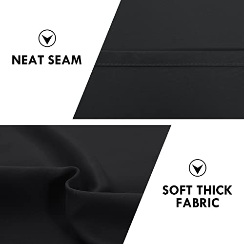 DWCN Blackout Curtains for Bedroom Living Room 52 x 95 Inch Long Black - color: Black, size: 52"W x 95"L (Pack of 2)