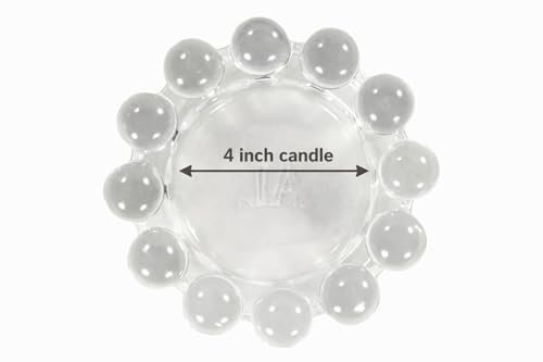 Alice Lane Home Collection Original Clear Glass Large Bubble Candle Dish - color: Clear, size: Large