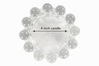 Alice Lane Home Collection Original Clear Glass Large Bubble Candle Dish - color: Clear, size: Large