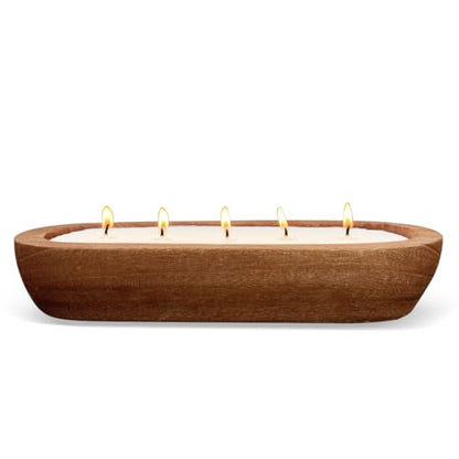 Aromatherapy Candle, SEVEYEE Lavender Candle 5wicks 16oz, Large Wooden Bowl Candles for Women,Girl Birthday Gift,12inch - size: 12 inch Bowl Lavender