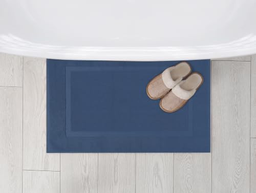 Utopia Towels Cotton Bath Mat, 21x34 in, 2 Pack, Navy Blue - color: Navy, size: 2 Bath Mats