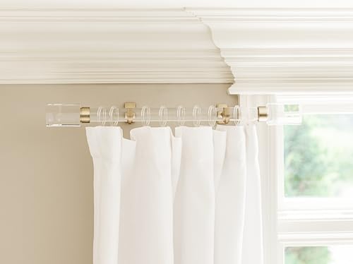 BlastHome® Luxury Adjustable Curtain Rod Brackets, Brushed Gold - color: Brushed Gold