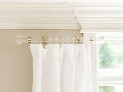 BlastHome® Luxury Adjustable Curtain Rod Brackets, Brushed Gold - color: Brushed Gold