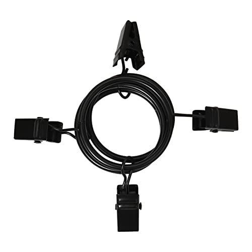 LLPJS Curtain Rings with Clips, 1.26 inch ID, 100 Pack, Black - color: Black, size: 1.26" I D Set of 100