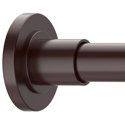 GXOACKJ Brown Shower Curtain Rods - 31-80 Inch Spring Tension Shower Rods for Bathroom, Adjustable, No Drilling, No Rust, Stainless Steel - color: Brown, size: 31-80 inches
