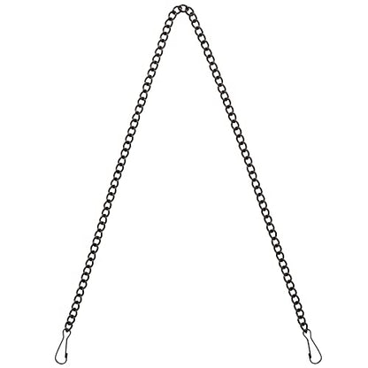 Bieye 30-Inch Metal Chain with Safety Hooks for Stained Glass Window Panels - size: 0.1"W x 30"L (Pack of 1)